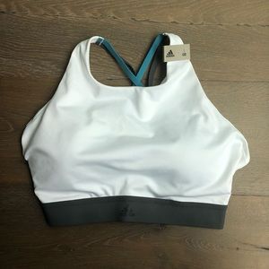 NWT Adidas white halter bra - small / c/d